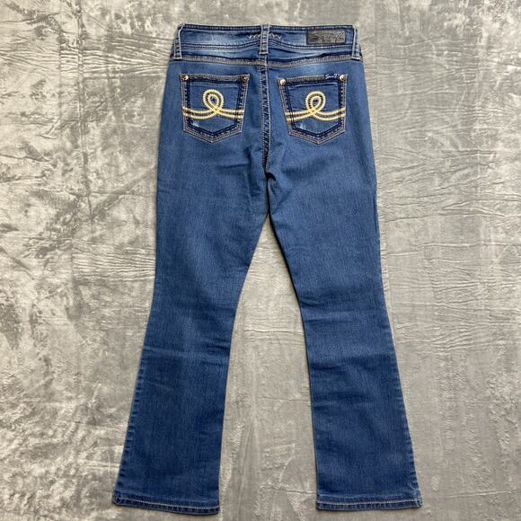 Seven 7 Embroidered Bootcut Jeans Women's Size 6 Blue Denim - Picture 2 of 11